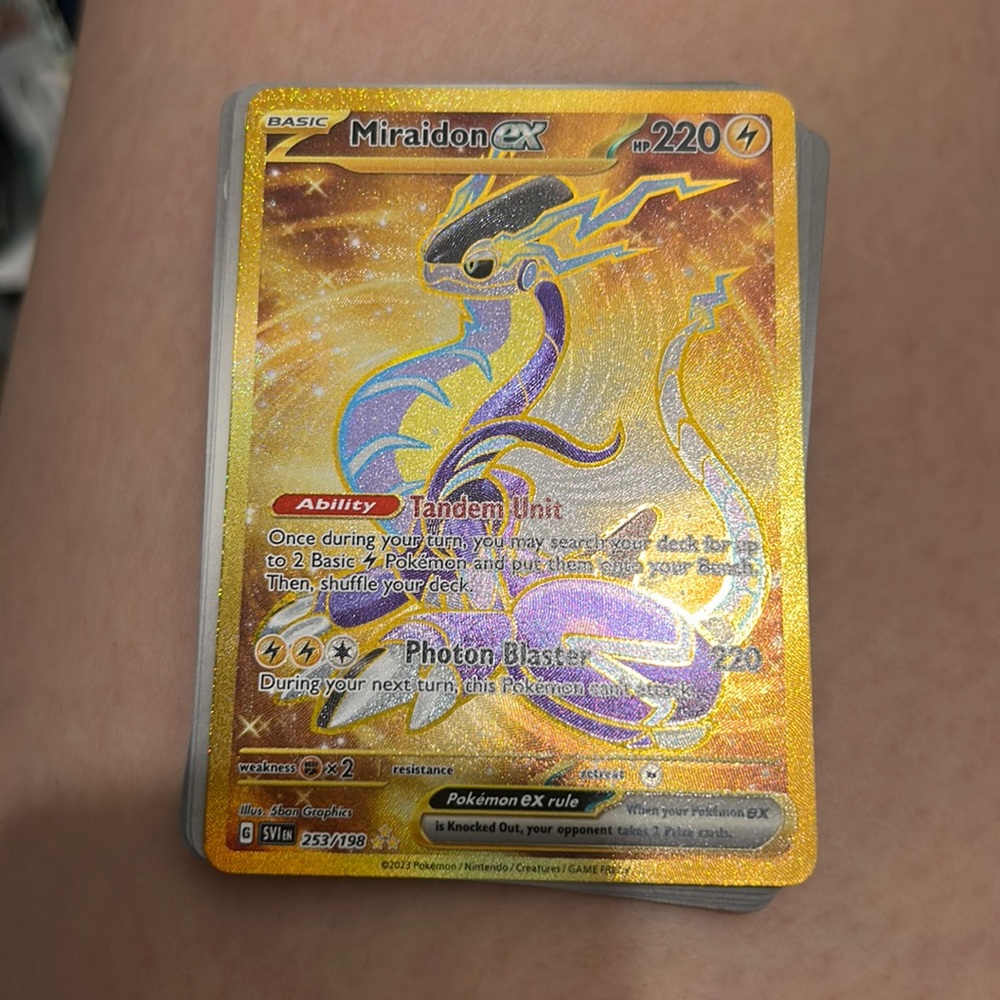 pokémon Miraidon Ex Gold English Scarlet/Violet 253/198